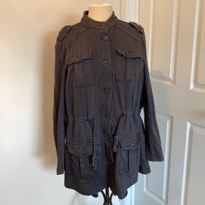 Torrid 2 Gray Military Jacket Coat